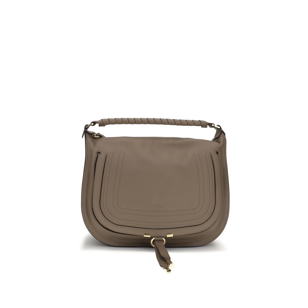 Chloé beige calf leather Bos Taurus shoulder bag with metal hardware and adjustable strap, stylish and elegant design.