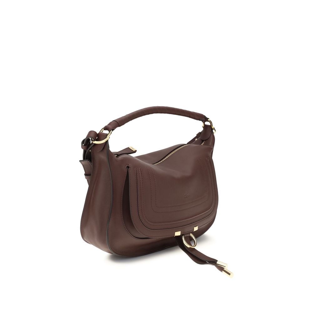 Chloé Bordeaux Calf Leather Bos Taurus Shoulder Bag Chloé