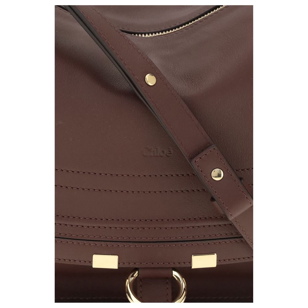 Chloé Bordeaux Calf Leather Bos Taurus Shoulder Bag Chloé