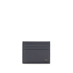 Ferragamo blue calf leather Bos Taurus wallet showing sleek design and high-quality craftsmanship.