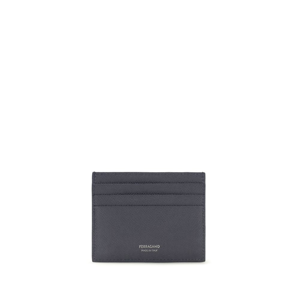 Ferragamo Blue Calf Leather Bos Taurus Wallet Ferragamo