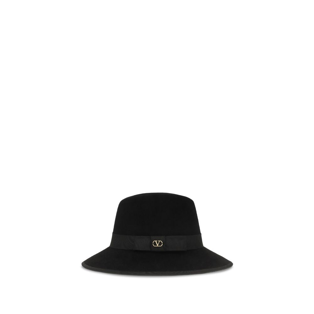 Valentino Garavani Black Cotton Fedora Valentino Garavani