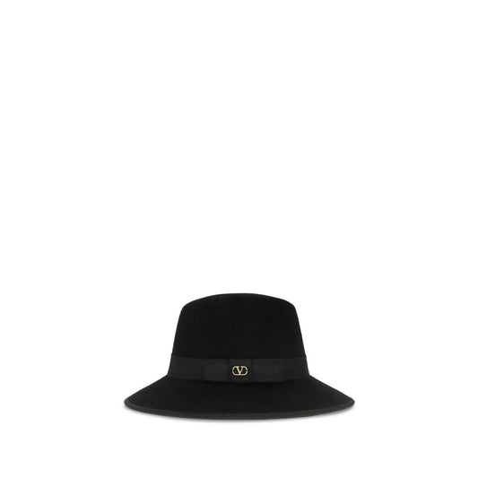 Valentino Garavani Black Cotton Fedora Valentino Garavani