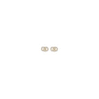 Gold brass Valentino Garavani earrings with intricate detailing and a statement design, showcasing luxury jewelry craftsmanship.