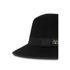 Valentino Garavani Black Cotton Fedora Valentino Garavani
