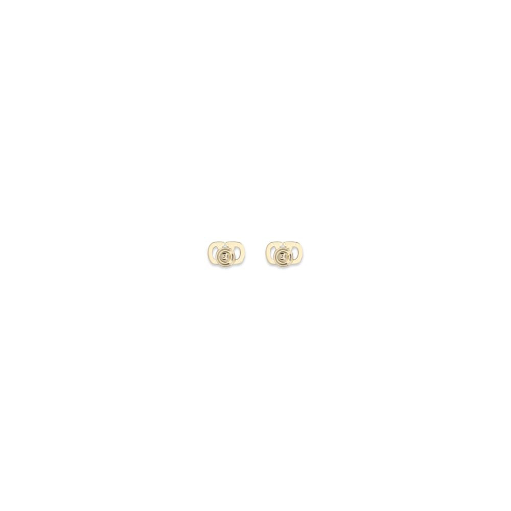 Gold brass earrings by Valentino Garavani featuring a sleek, modern design with the brand's signature style.