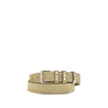 Valentino Garavani Beige Suede Leather Regular Belt Valentino Garavani