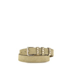 Valentino Garavani Beige Suede Leather Regular Belt Valentino Garavani