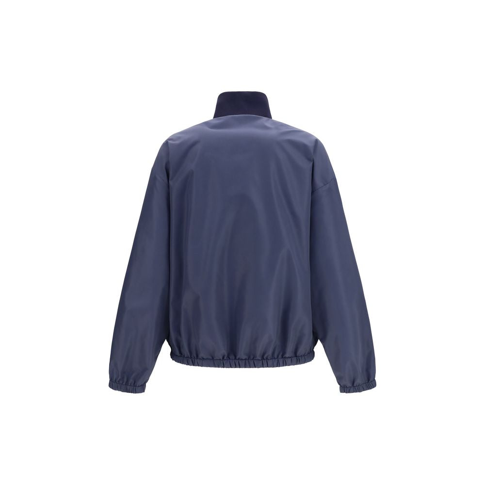 Miu Miu Blue Polyester Full-Length Jacket Miu Miu