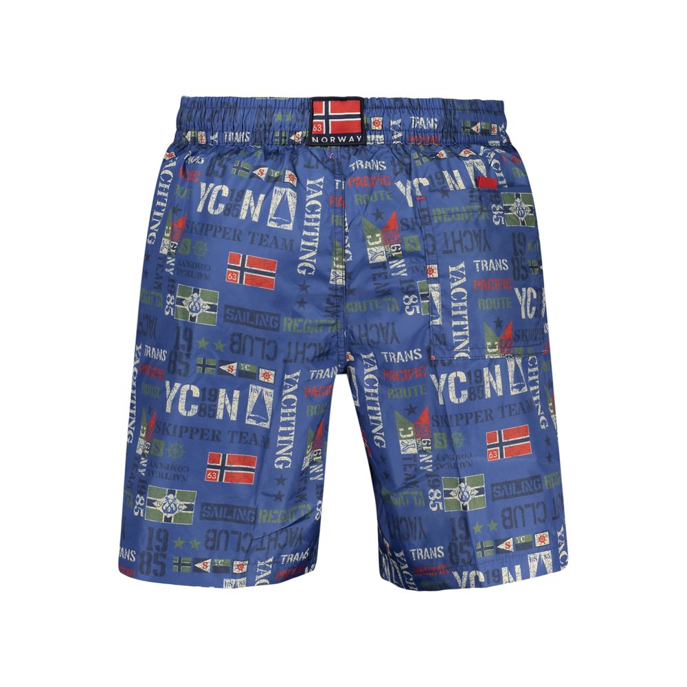 Norway 1963 Blue Polyester Men's Swimwear Norway 1963