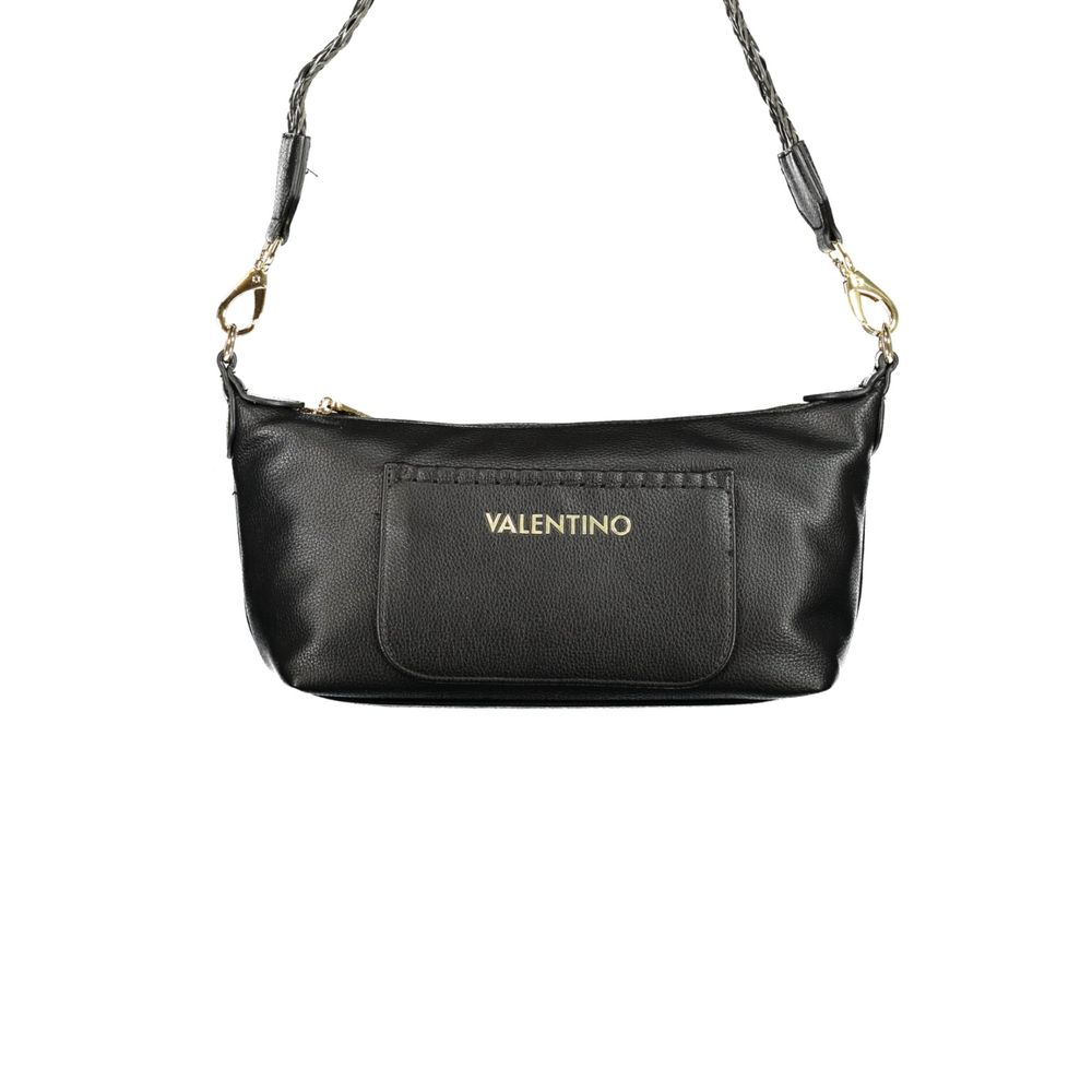 Mario Valentino Nero women's polyurethane bag with adjustable shoulder strap, stylish and versatile accessory for everyday use.