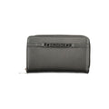Mario Valentino Nero polyurethane women's wallet with multiple card slots and zip coin compartment, stylish accessory for everyday use.