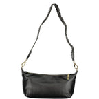 Mario Valentino Nero polyurethane women's bag with adjustable shoulder strap and sleek design.