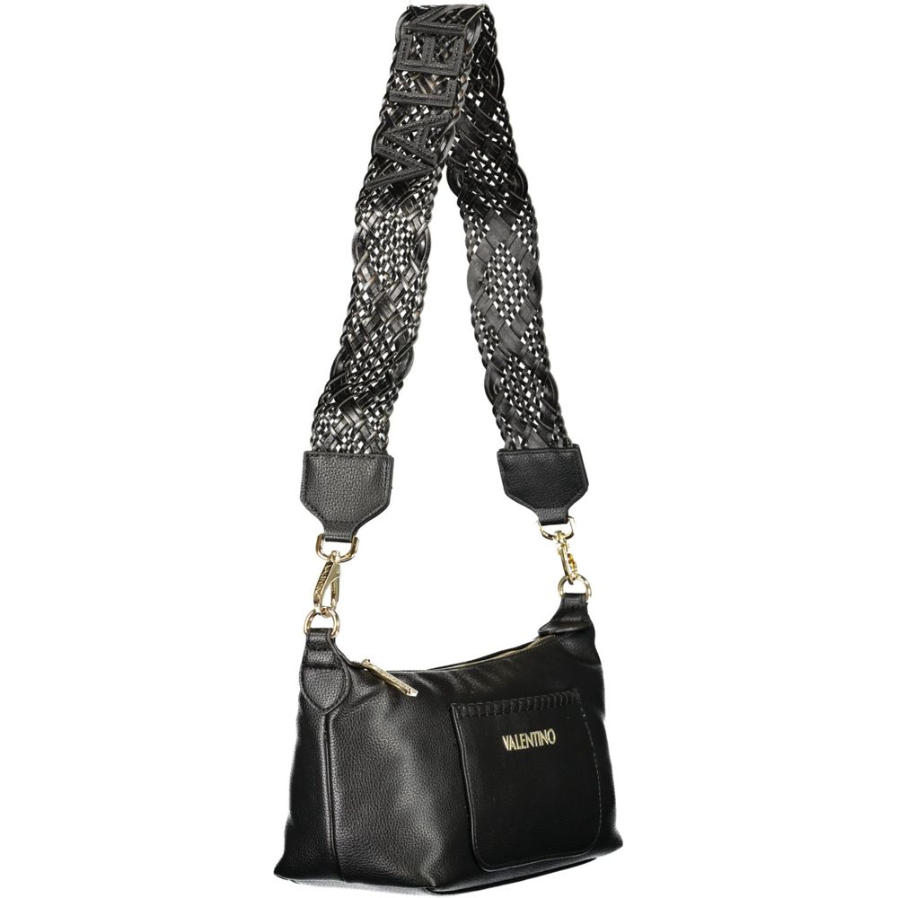 Mario Valentino Nero polyurethane women's bag with adjustable shoulder strap, stylish and functional accessory.