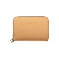 Mario Valentino brown polyurethane women's wallet with multiple card slots and a sleek design.