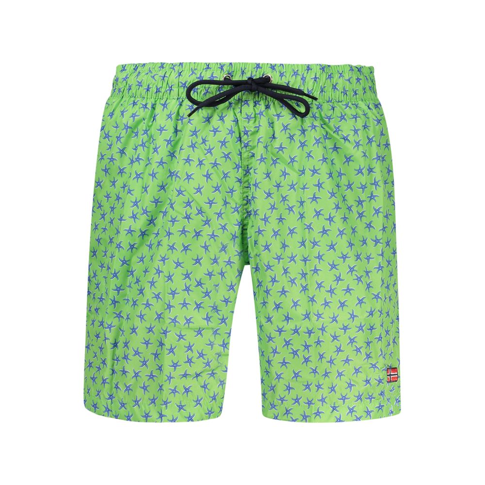 Norway 1963 Green Polyester Men's Swim Shorts Norway 1963