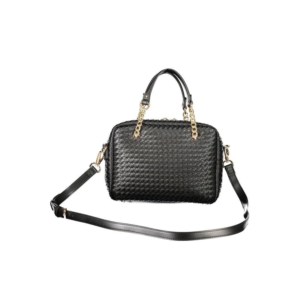 Mario Valentino Black Polyurethane Women's Bag - Eljoys Fashion 