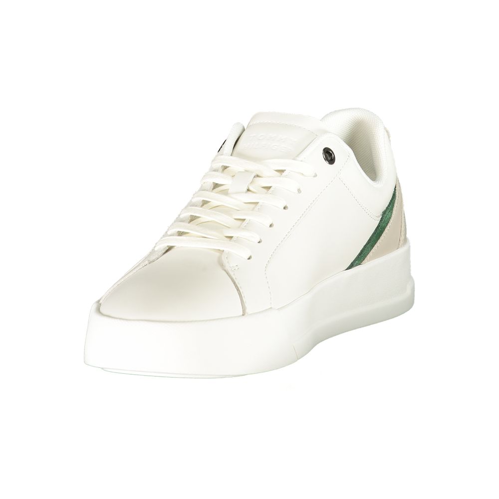 Tommy Hilfiger White Polyester Athletic Sneakers