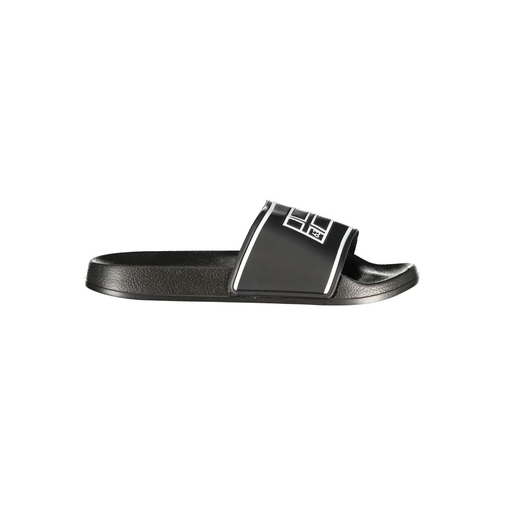 Norway 1963 black polyurethane men's slipper featuring a slip-on design and cushioned sole for comfort.