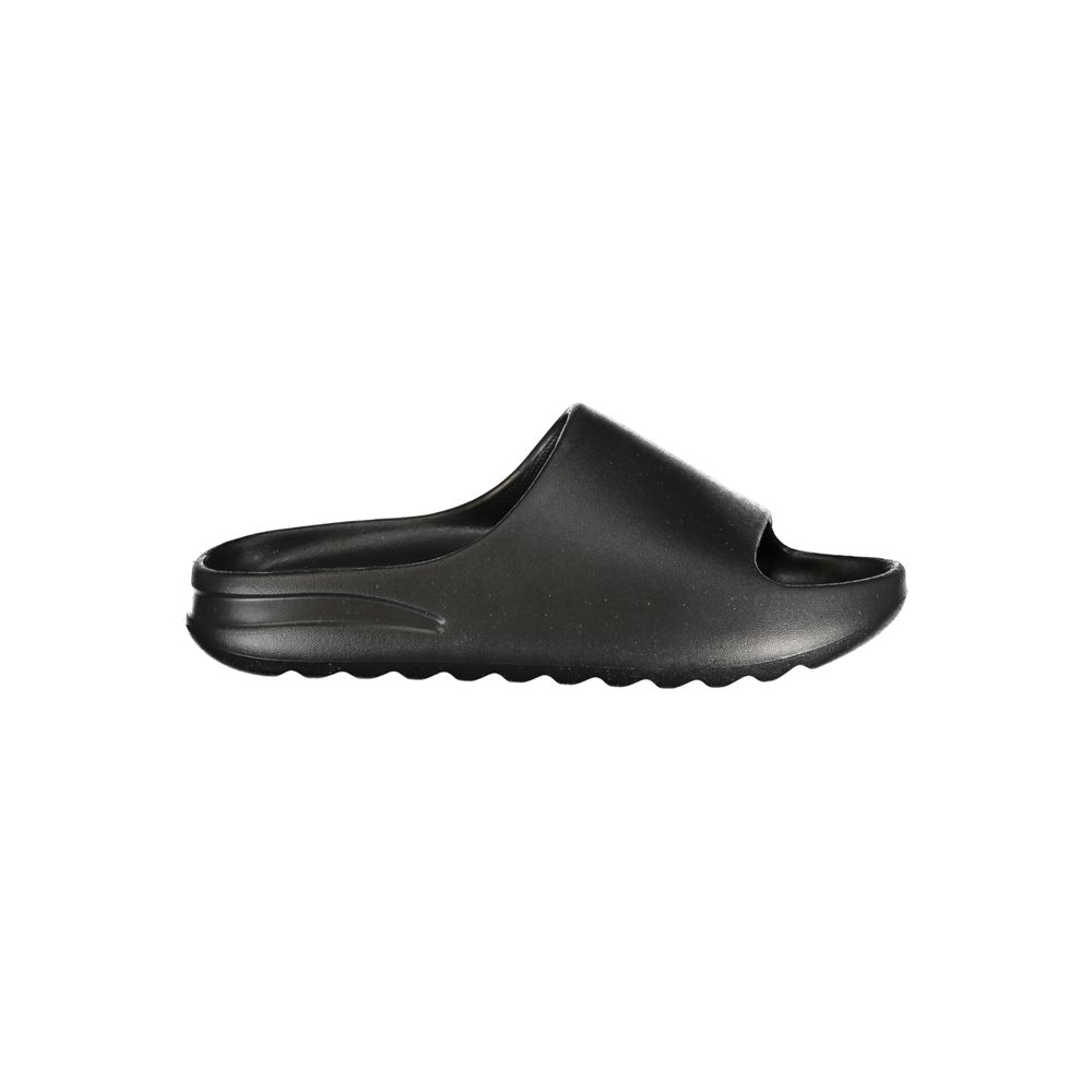 Norway 1963 black polyurethane men's slipper with slip-on design and cushioned sole, ideal for indoor comfort and casual wear.