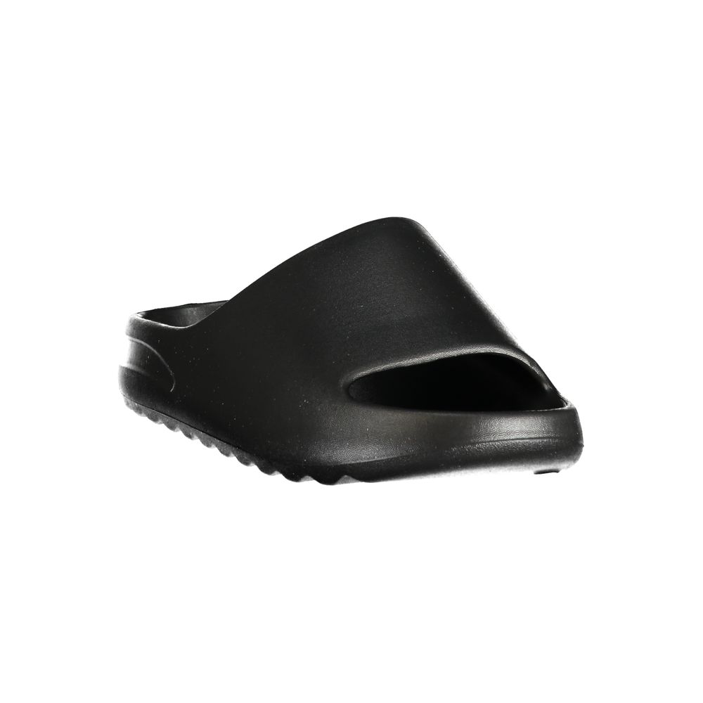 Norway 1963 black polyurethane men's slipper with slip-on design and cushioned sole, ideal for indoor comfort.