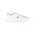 Tommy Hilfiger Bianco women's polyurethane sneaker with white design and casual style, featuring a low-top silhouette and laced closure.