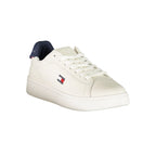 Tommy Hilfiger Bianco women's polyurethane sneaker with white design and casual athletic style.