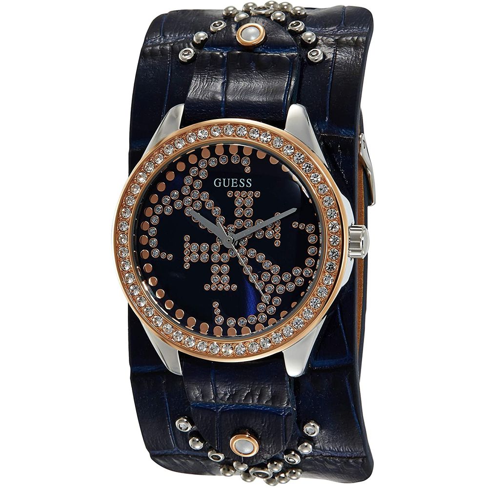 Guess Blue Leather Dress Watch Guess