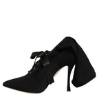 Dolce & Gabbana Black Stiletto Heels Mid Calf Boots Shoes