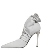 Dolce & Gabbana Gray Stretch Socks Heels Ankle Boots Shoes