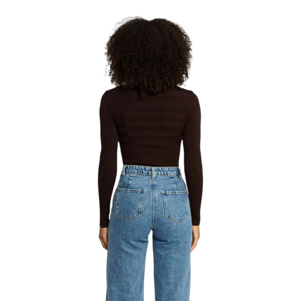 Morgan De Toi Brown Viscose Turtleneck Morgan De Toi