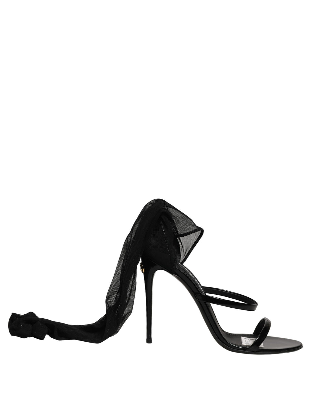 Dolce & Gabbana Stiletto Sandals Socks Knee High Boots Black