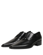 Dolce & Gabbana Black Leather Lace Up Derby Dress Shoes