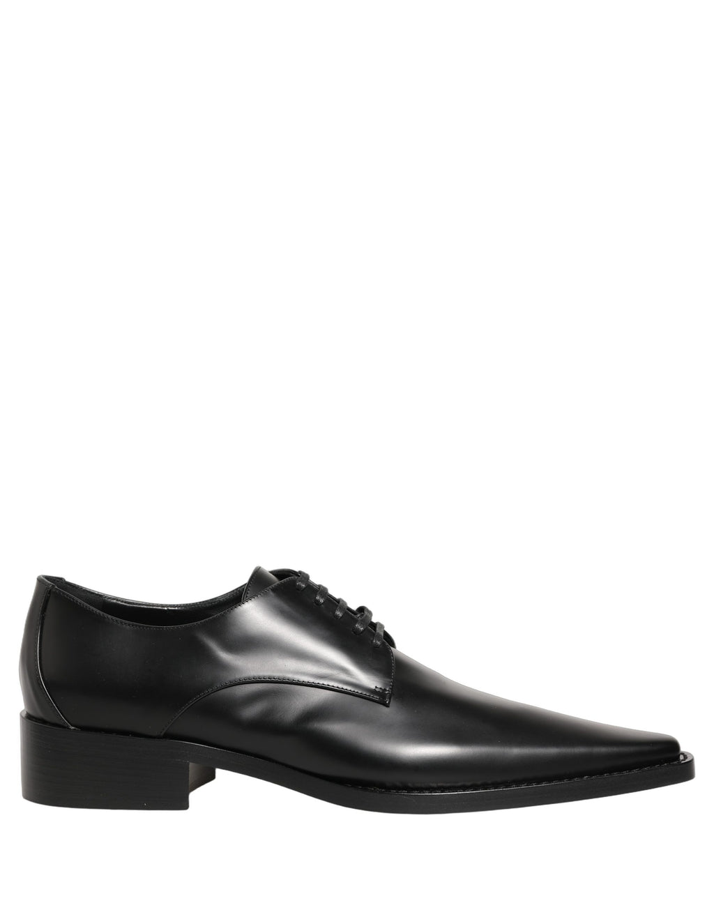 Dolce & Gabbana Black Leather Lace Up Derby Dress Shoes