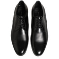Dolce & Gabbana Black Leather Lace Up Derby Dress Shoes