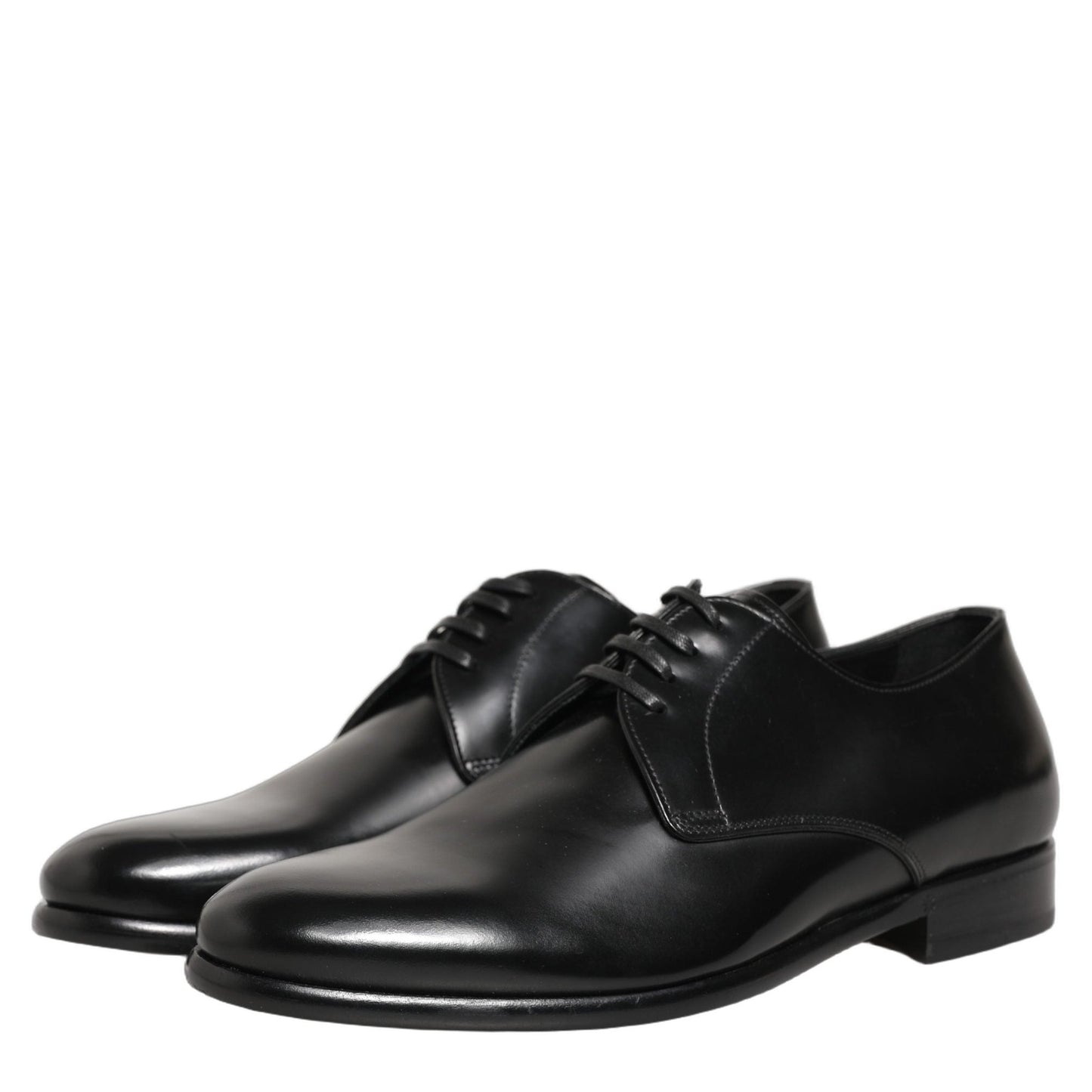 Dolce & Gabbana Black Leather Lace Up Derby Dress Shoes