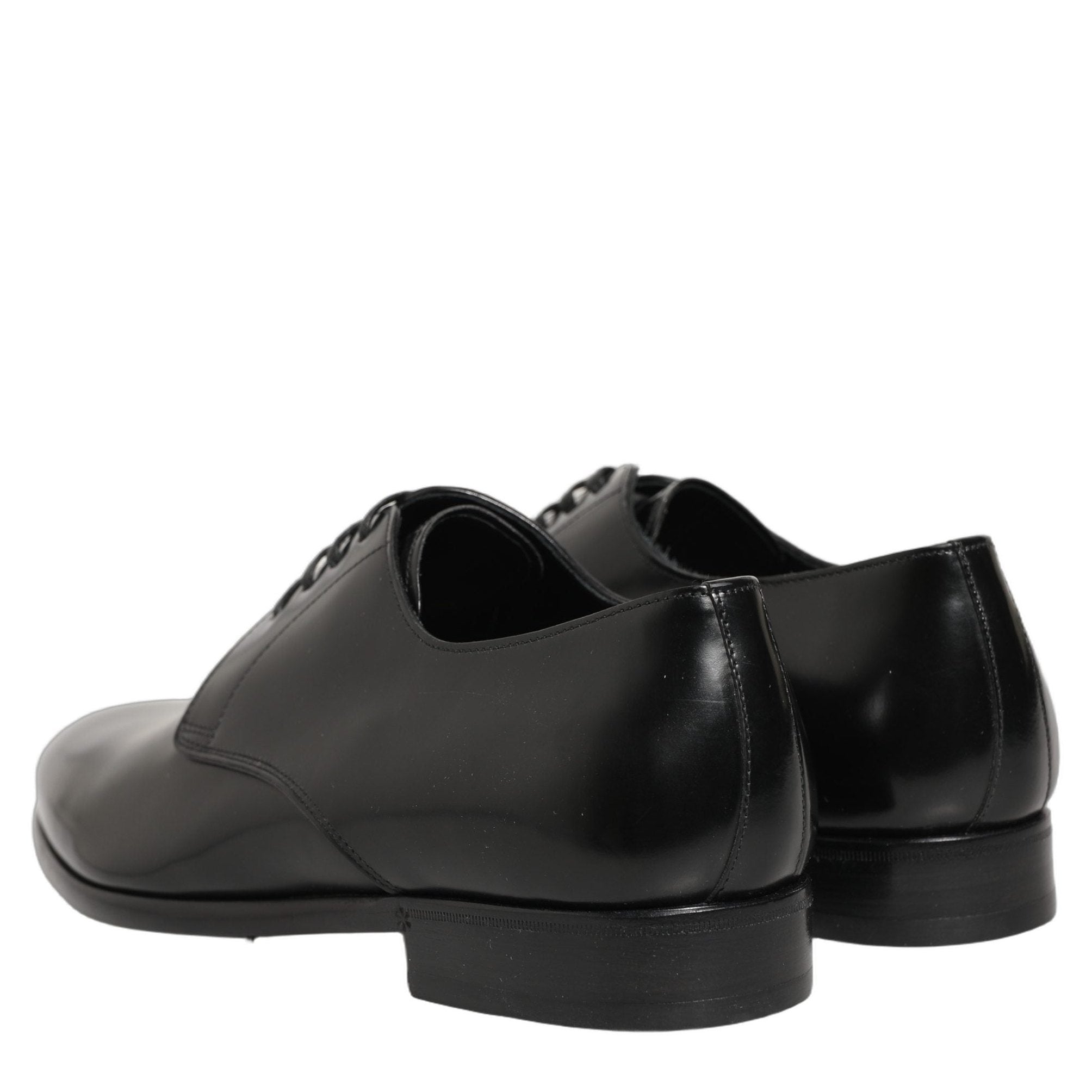 Dolce & Gabbana Black Leather Lace Up Derby Dress Shoes