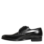 Dolce & Gabbana Black Leather Lace Up Derby Dress Shoes