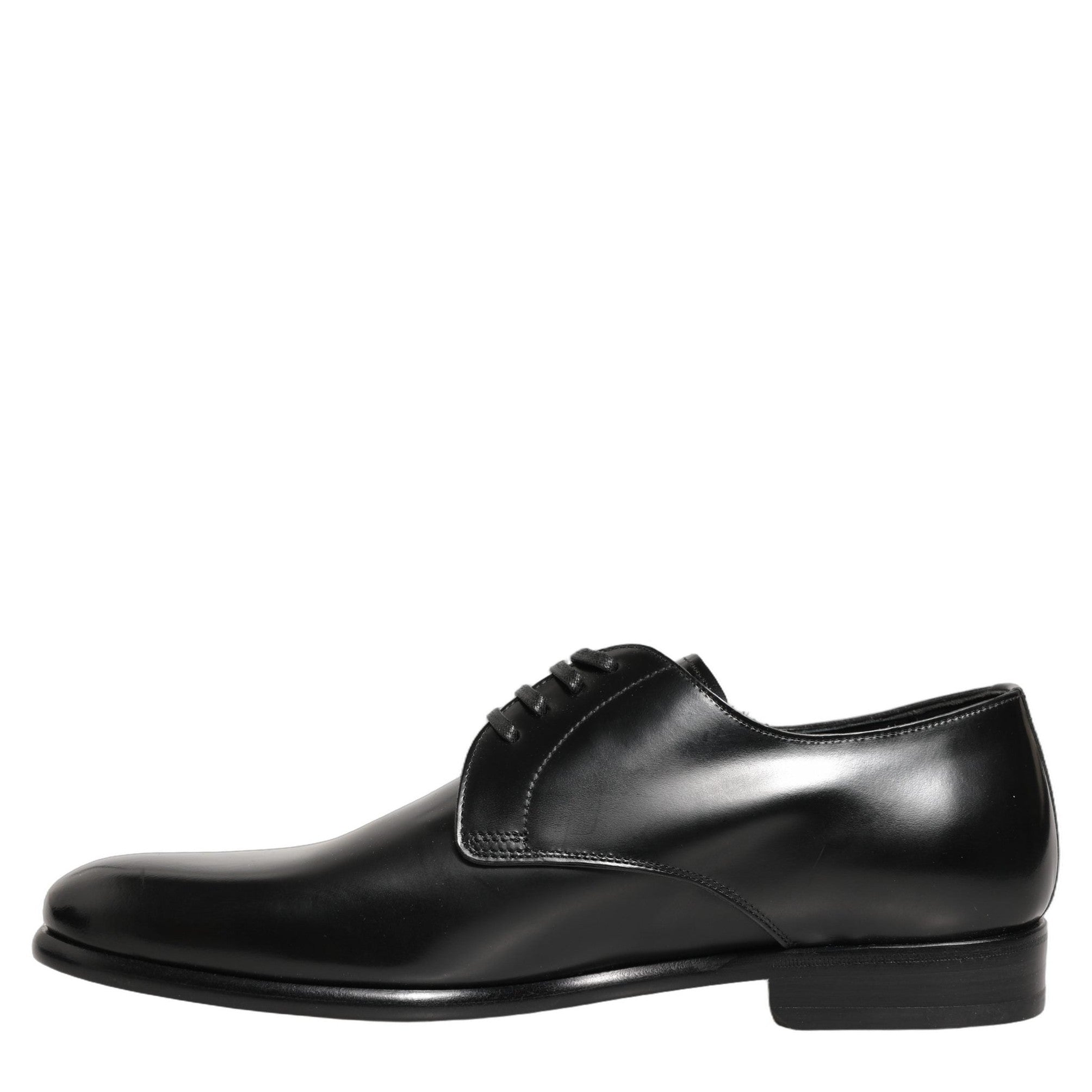 Dolce & Gabbana Black Leather Lace Up Derby Dress Shoes