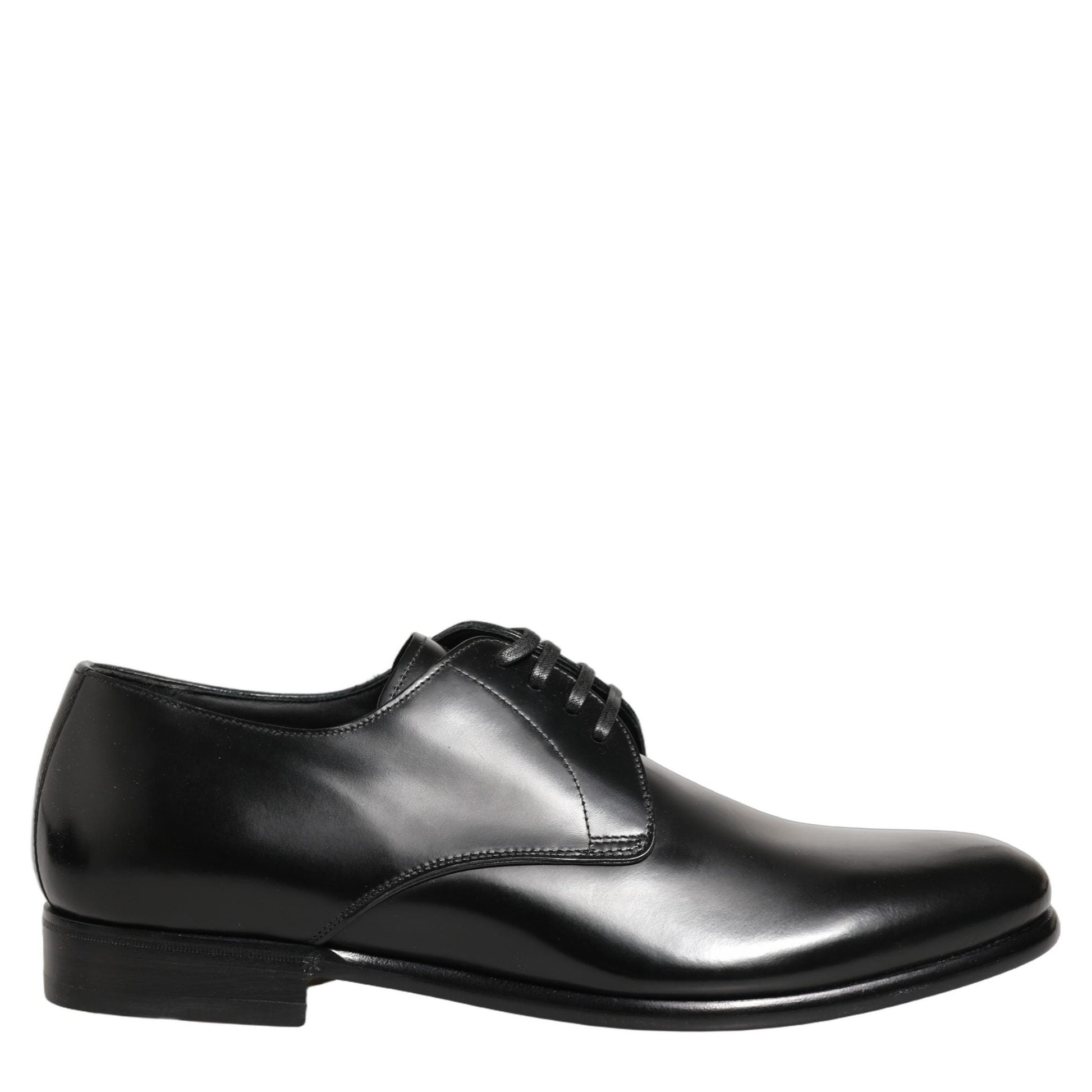 Dolce & Gabbana Black Leather Lace Up Derby Dress Shoes