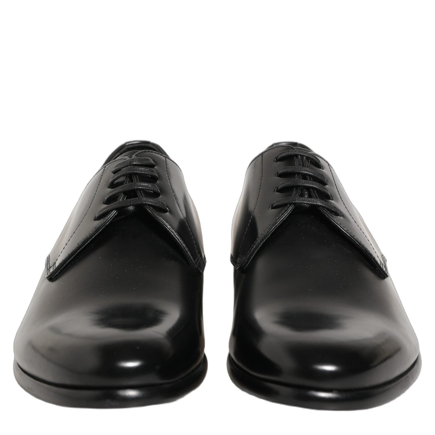 Dolce & Gabbana Black Leather Lace Up Derby Dress Shoes