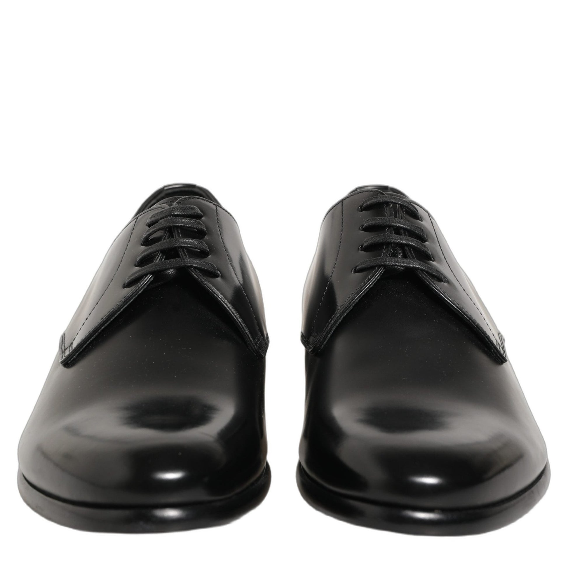 Dolce & Gabbana Black Leather Lace Up Derby Dress Shoes