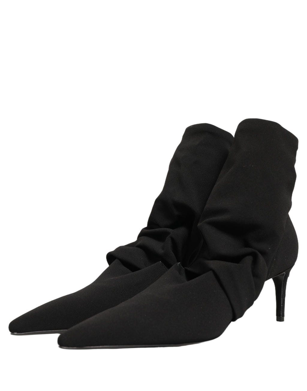 Dolce & Gabbana Black Stretch Socks Heels Ankle Boots Shoes