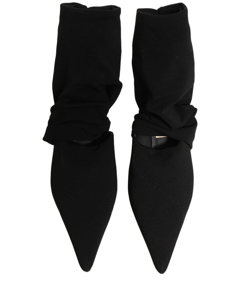 Dolce & Gabbana Black Stretch Socks Heels Ankle Boots Shoes