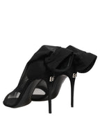 Dolce & Gabbana Black Nylon Mesh Sock Style Boots Shoes