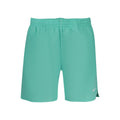 Nike Azzurro polyester men's swim boxer showing blue swim trunks with Nike branding and elastic waistband.