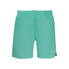 Nike Azzurro polyester men's swim boxer showing blue swim trunks with Nike branding and elastic waistband.