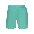 Nike Azzurro polyester men's swim boxer with blue color and elastic waistband, designed for comfortable swimming and beachwear.