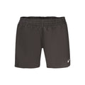 Nike men's Nero polyester swimwear shorts with Nike logo, black color, and elastic waistband.
