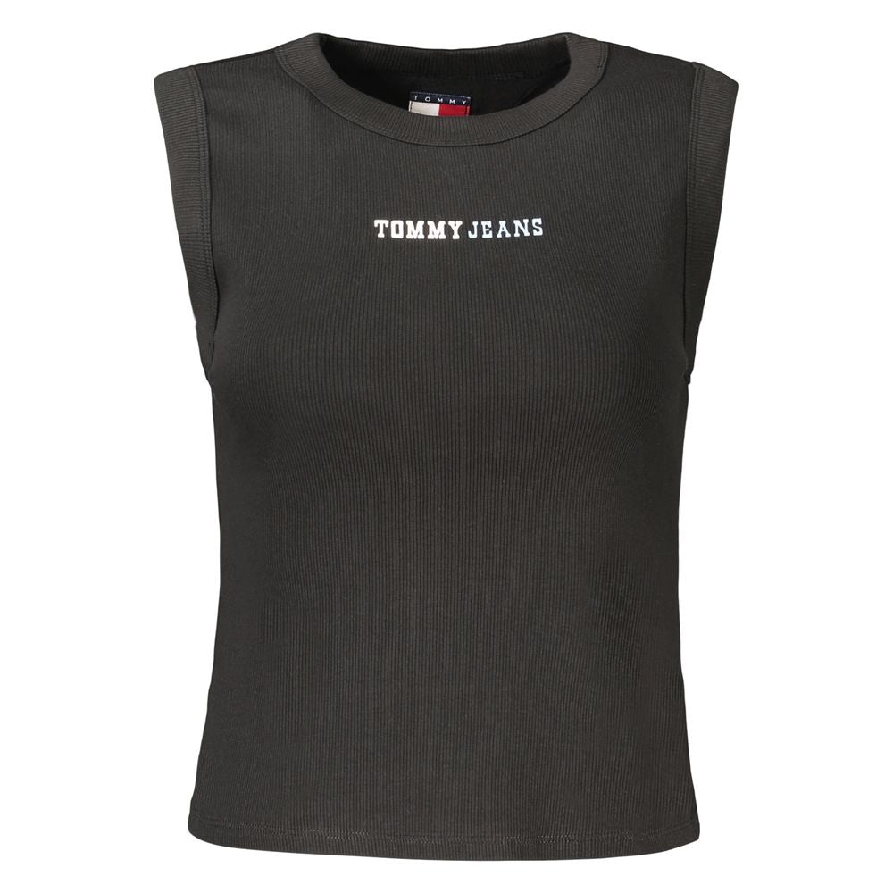 Tommy Hilfiger Black Cotton Women's Tank Top Tommy Hilfiger